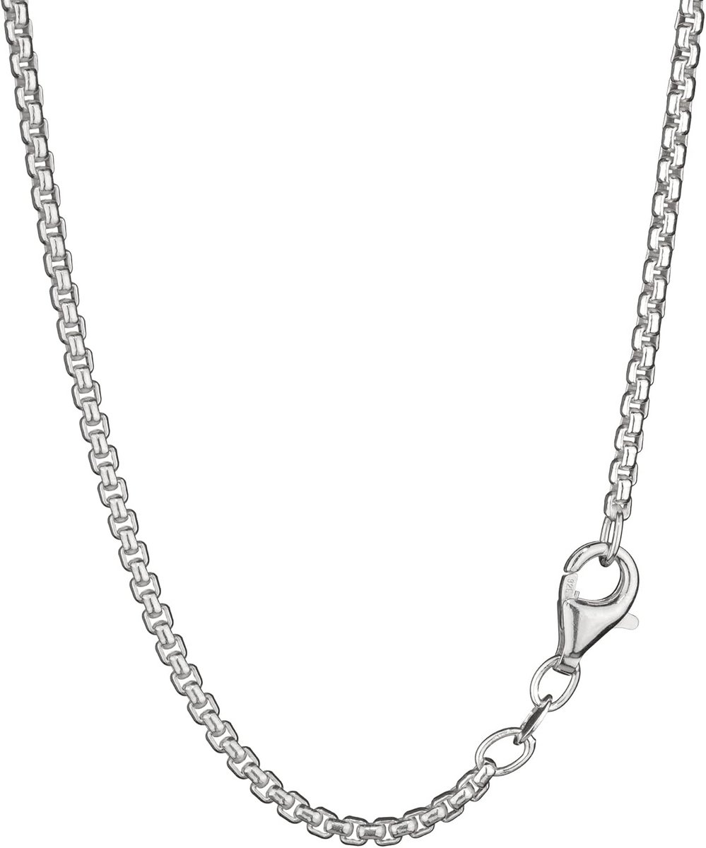 Lange Ovale Venetiaanse Ketting 60 cm - 925 Zilver Collier 1,9 mm Breed