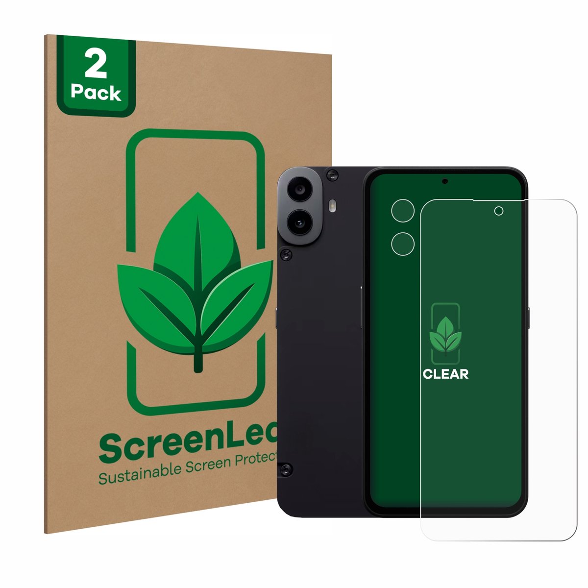 ScreenLeaf - Screenprotector voor Nothing CMF Phone 1 (Voor+Camera) - Duurzame schermbescherming Folie Beschermfolie transparant 2 Stuks