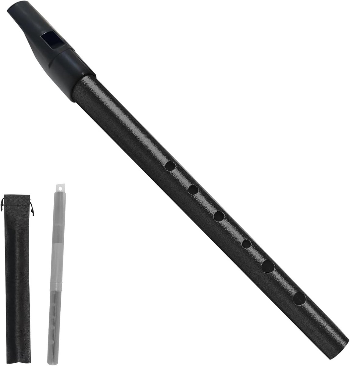 Ierse Tin Whistle Fluit in D Stemming Zwart