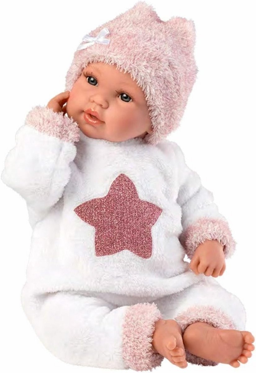 Levensgrote Pasgeboren Baby Pop (36 cm) met Huilfunctie - Realistisch Speelgoed