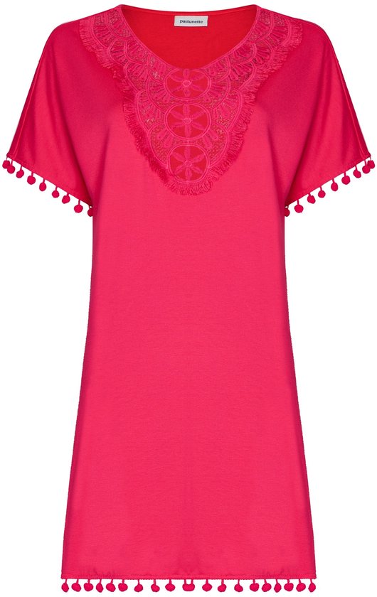 Pastunette - Jurk - Tropic Oasis - Ecovero Viscose - Roze - Maat 48