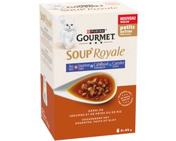 Gourmet Kattenvoer Nat Soup Royale Zalm - 6x45 gr