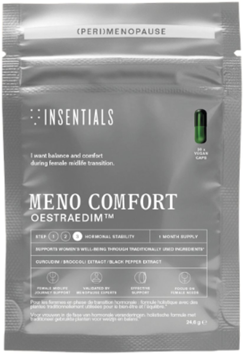Insentials Meno Comfort (Meno Move) - Voor meno-vrouwen in beweging - Flexibiliteit en gezondheid gewrichten - CurcuDIM™complex met curcumine en broccoli-extract - Bioperine (zwarte peper) voor maximale opname - 30 capsules