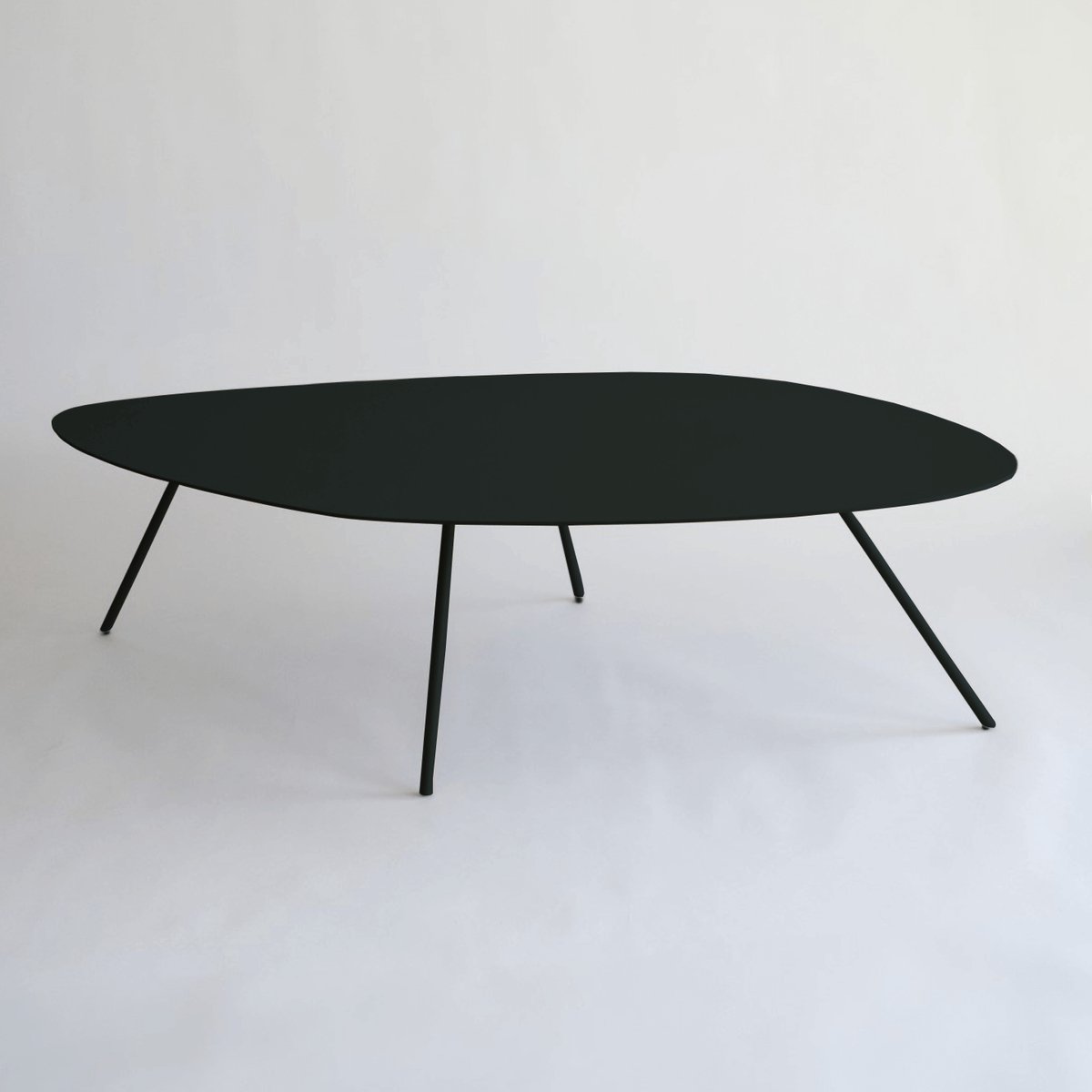 Salontafel Metaal Organische Vorm 40 cm – Modern Design – Rosemary Style 1 – Gitzwart – Sentimo
