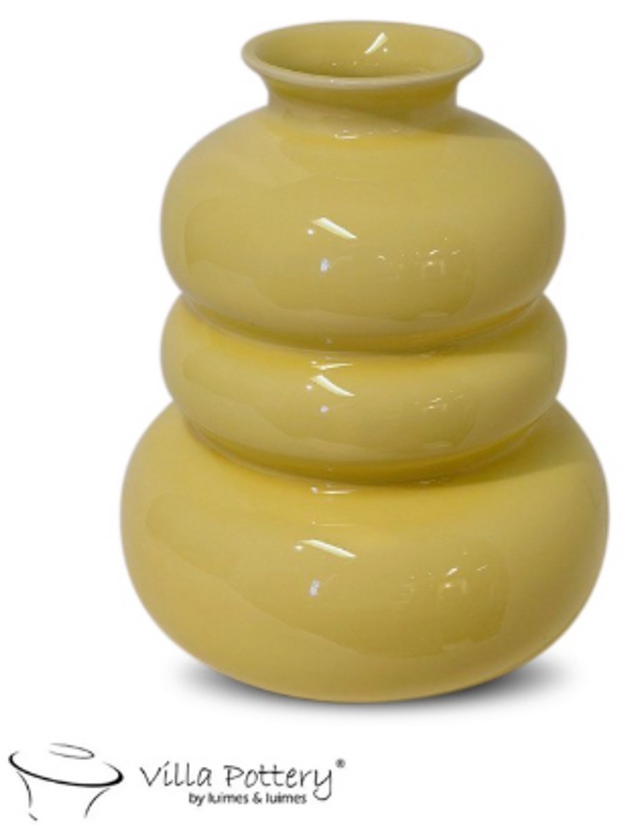Villa Pottery Vaas - Villa Pottery - Decoratie - Woondecoratie - Keramiek - Waterdicht - Bolla Vie 1_1 L. Yellow Geel