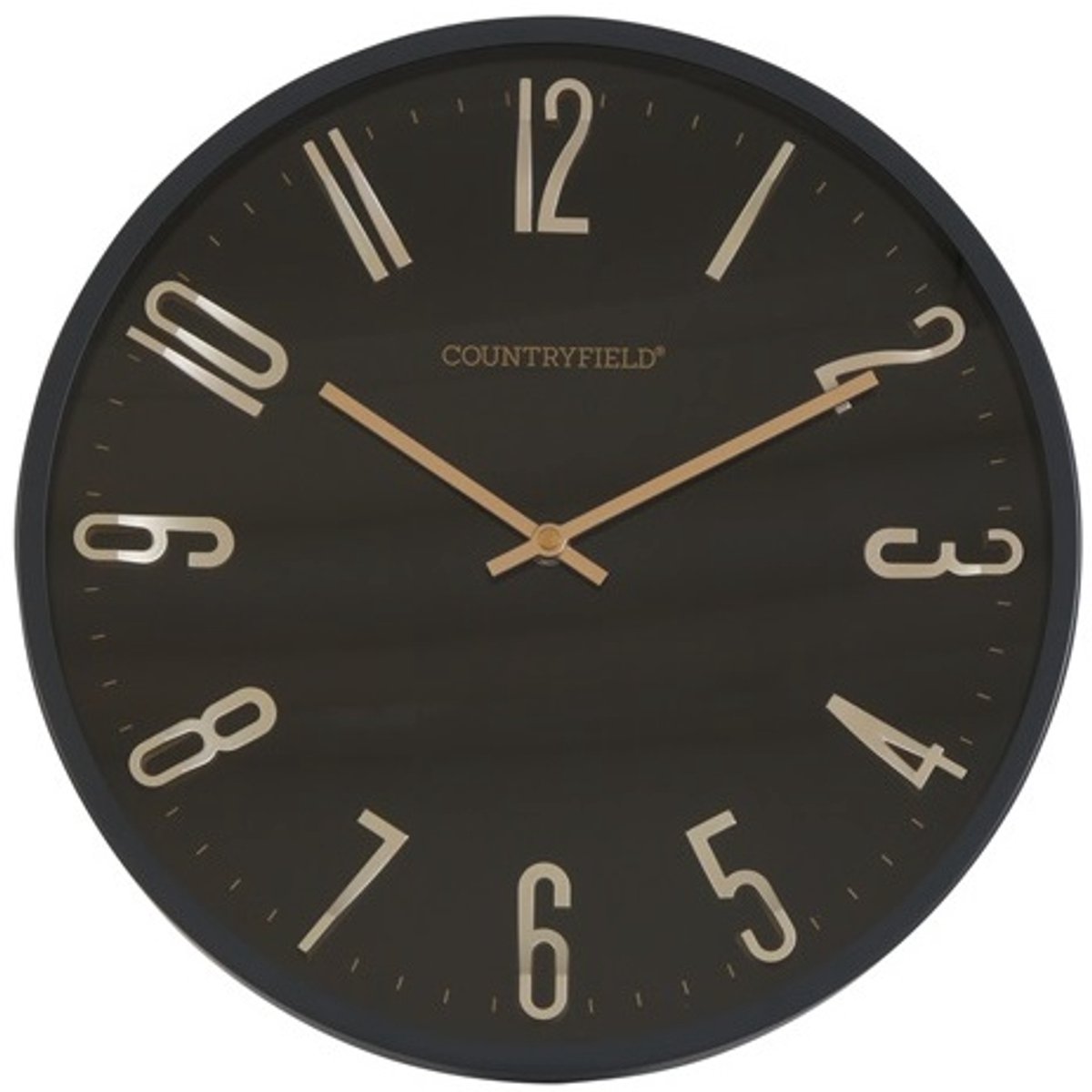 Countryfield-wandklok-Copper 3d- grijs-35 x 35 x4.1 cm