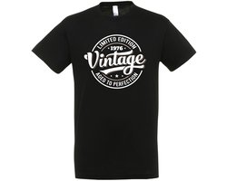 Vintage 50 Jaar T-shirt - Verjaardag en feest cadeau - Cadeau tip - Aged To Perfection - 50 jaar cadeau - 50 jaar abraham - 50 jaar - T-shirt - 1976 - Heren - Vader Cadeau - Maat L