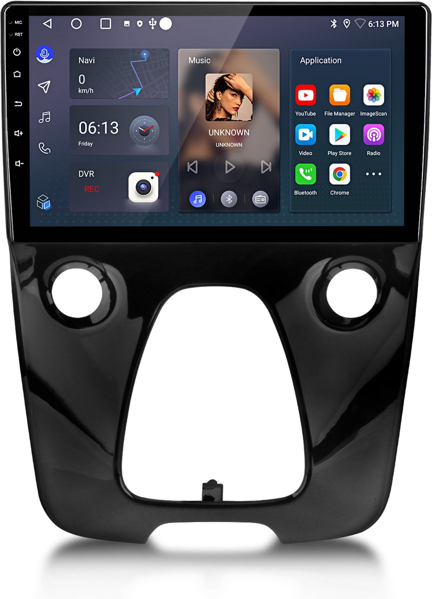 Junsun Autoradio - Geschikt voor Toyota Aygo II Citroen C1 Peugeot 108 (2014-2021) - Android 15 - Draadloos CarPlay & Android Auto - 10 Inch IPS Scherm, GPS Navigatiesysteem, DAB+, WiFi, Stuurwielbediening, RDS, DSP, Quad-core processor
