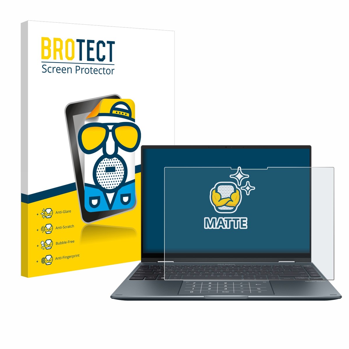 BROTECT - Screenprotector voor ASUS ZenBook 14 Flip OLED - Folie Beschermfolie matte