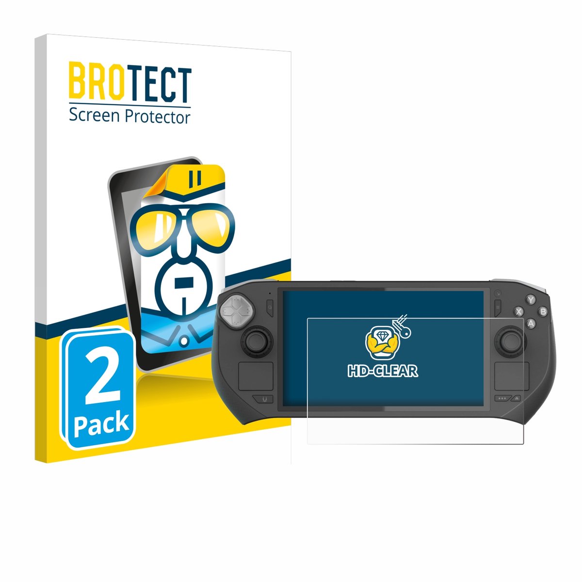 BROTECT - Screenprotector voor Zotac Gaming Zone - Folie Beschermfolie transparant 2 Stuks