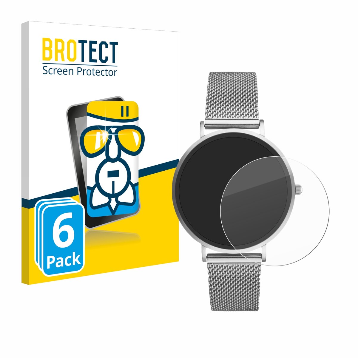 Screenprotector 6 Stuks voor Xcoast X-Watch Siona 2 Nano Beschermglas transparant