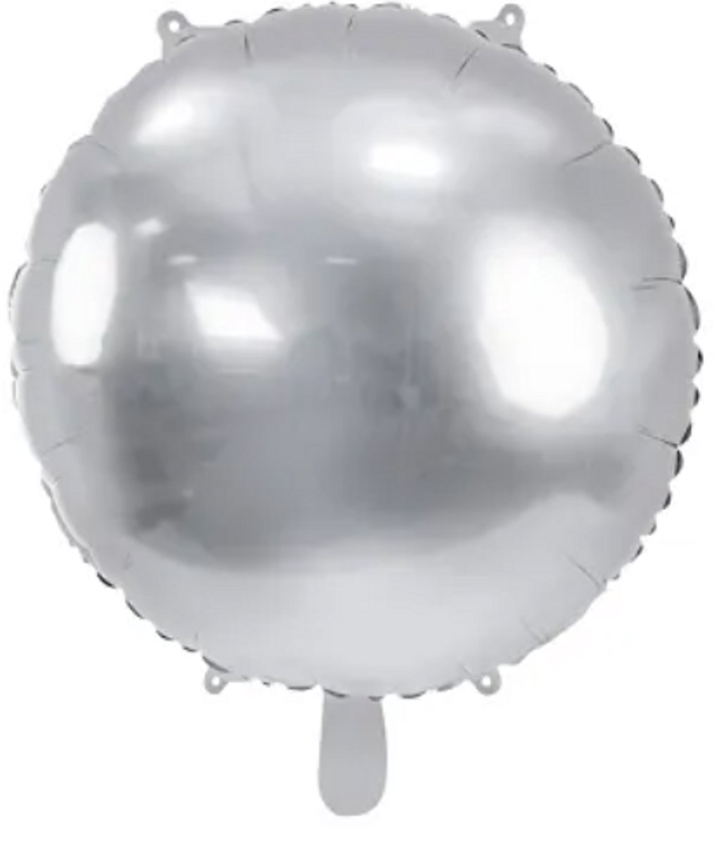 Helium folie Ballon Rond silver