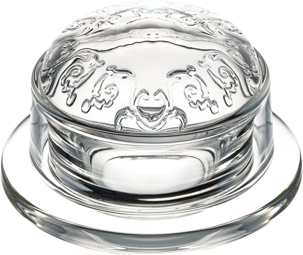 Glazen Boterpot met Deksel en Beker Versailles 70 ml - Ideaal voor Boter of Jam