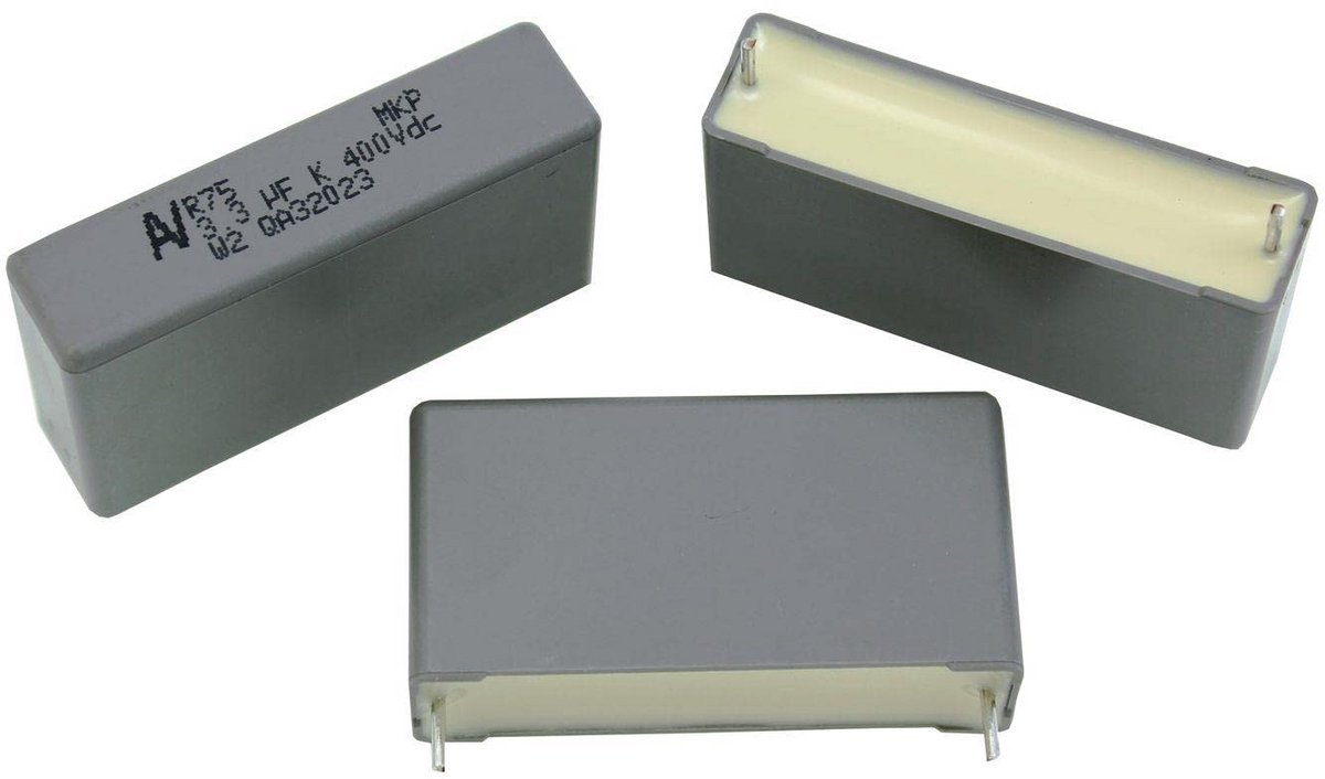 5x MKP Foliecondensator Radiaal 3,3uF 400V DC - Hoogwaardige Elektronische Component