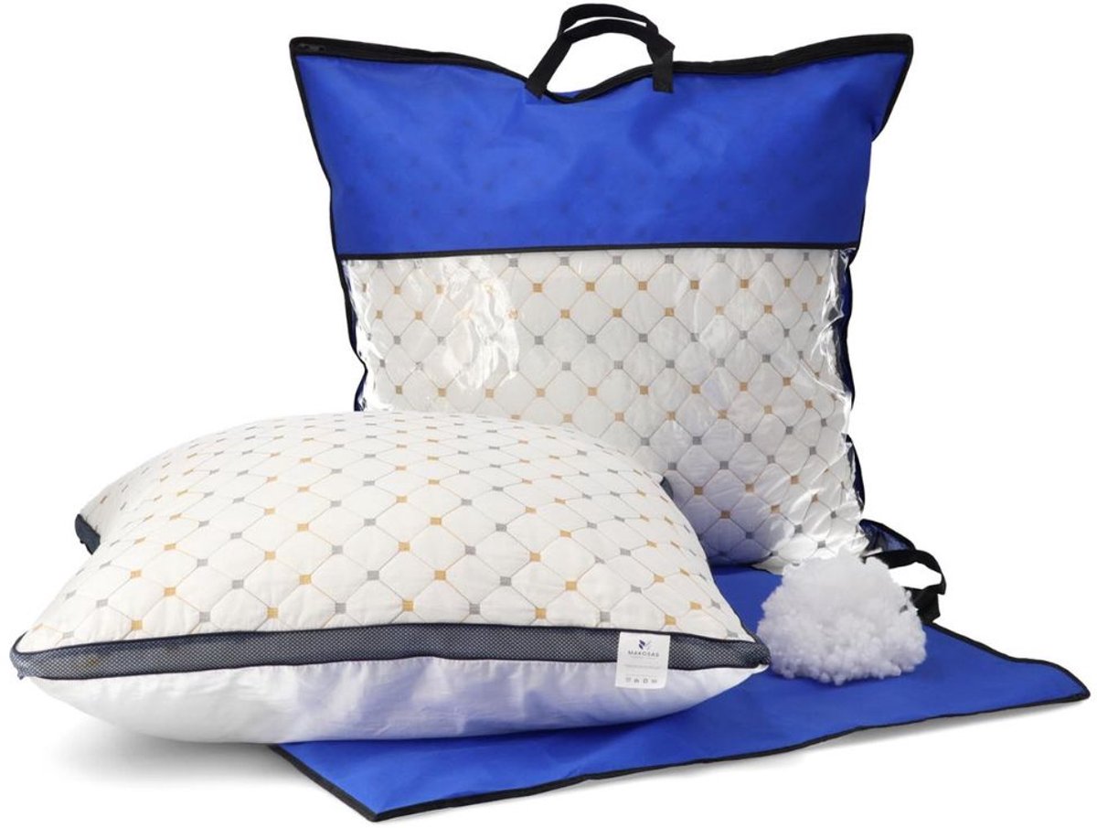 Parya Home Kussen Set - 2-Delig - 100% Katoen - Allergievriendelijk - Verstelbaar - Schadstofvrij