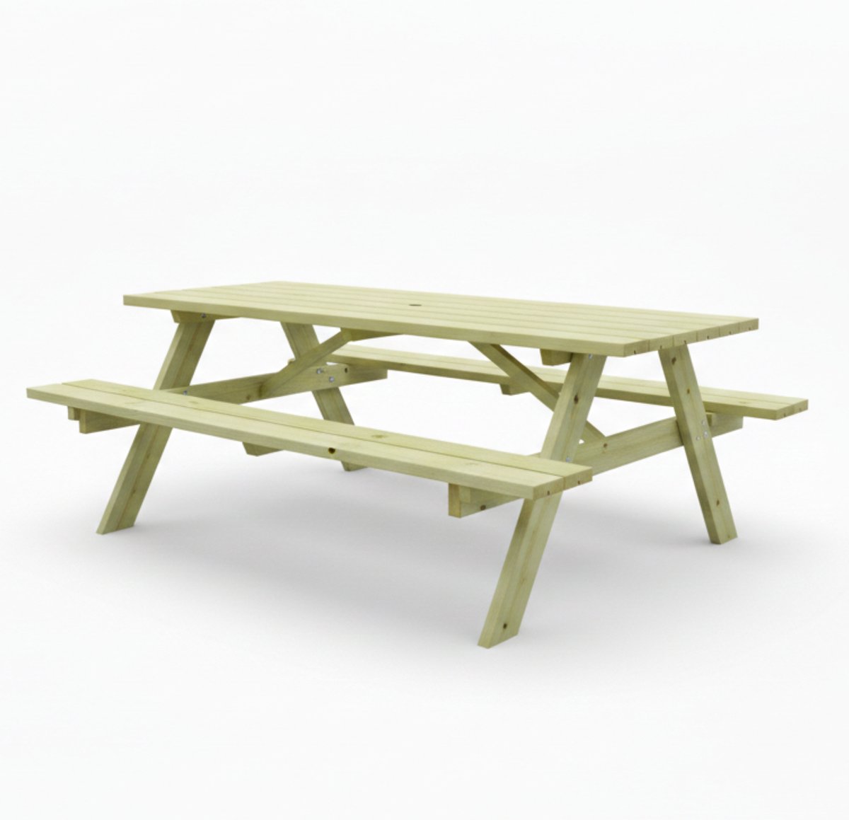 Picknicktafel Solide | Geïmpregneerd | 180 cm | Tuintafel 6 personen | Stevige tafel | IJsseloutdoor
