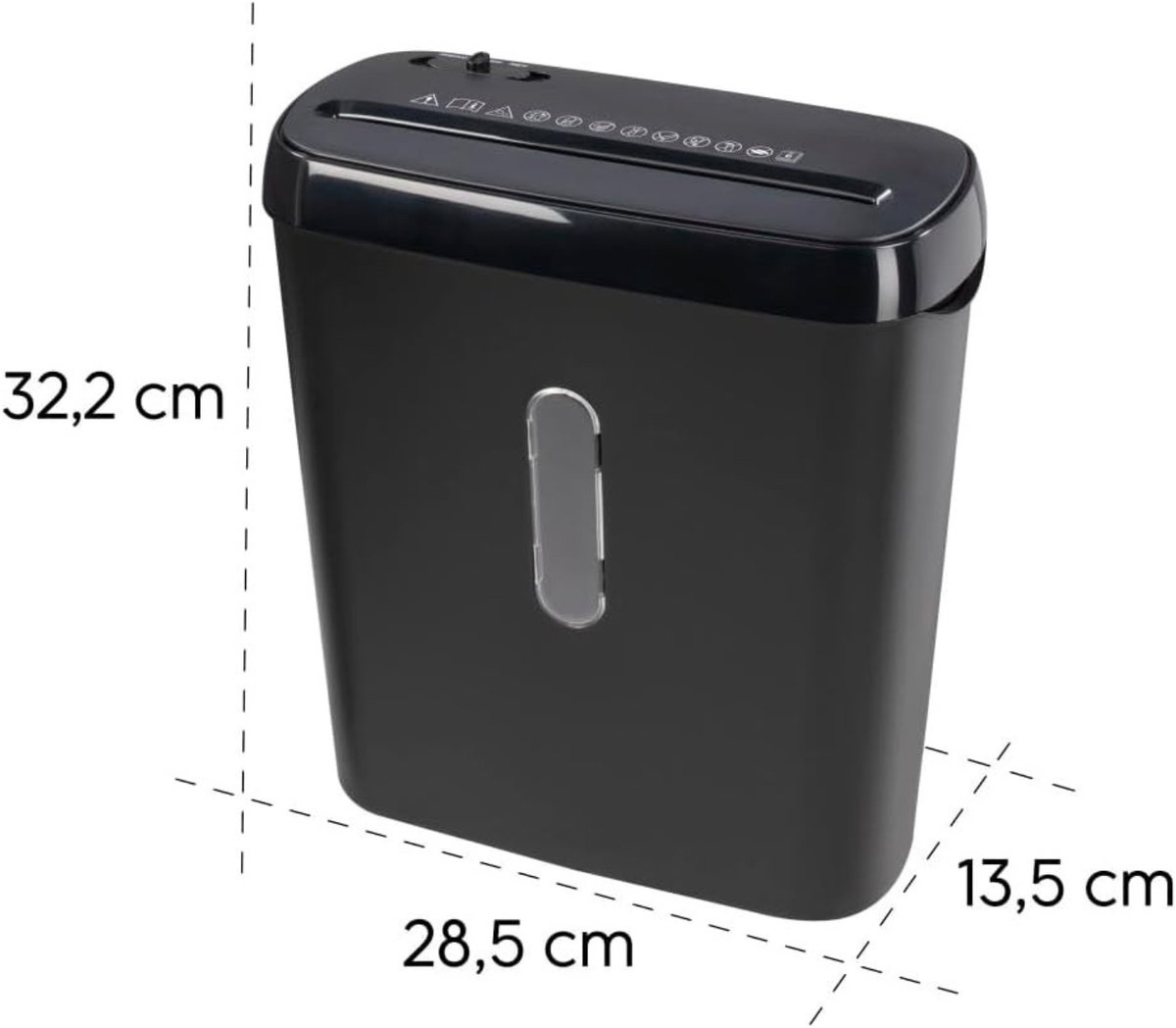 Intelectro Papierversnipperaar - Krachtige Elektrische Papierversnipperaar voor Thuisgebruik - 8L Opvangbak - Snippers Uitvoer - 6 Vellen/Keer - Overhittingsbeveiliging - Terugloopfunctie - Zwart - Levering Sneller dan Aangegeven! thumbnail 3