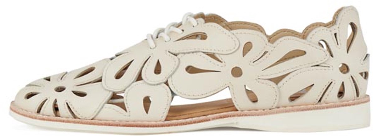 Rollie | Dames | Veterschoen | Sidecut Applique Bone | Maat 40