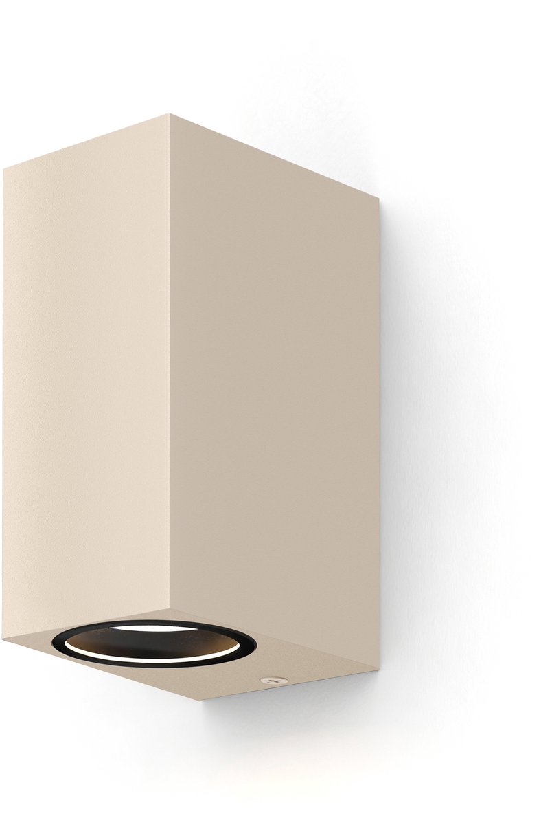Calex Wandlamp Up & Downlight Bergamo – 2× GU10 – IP54 Water- en Stofbestendig – Geschikt voor Binnen en Buiten – Eenvoudige installatie – Rechthoek – Zwart