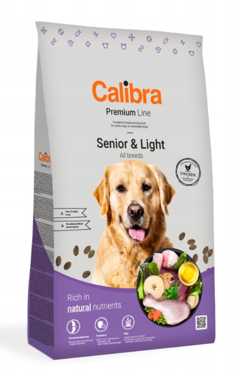 Calibra Calibra Dog Premium Line Senior & Light - Hondenvoer - Kip - 12 kg - Voor oudere honden en honden met overgewicht