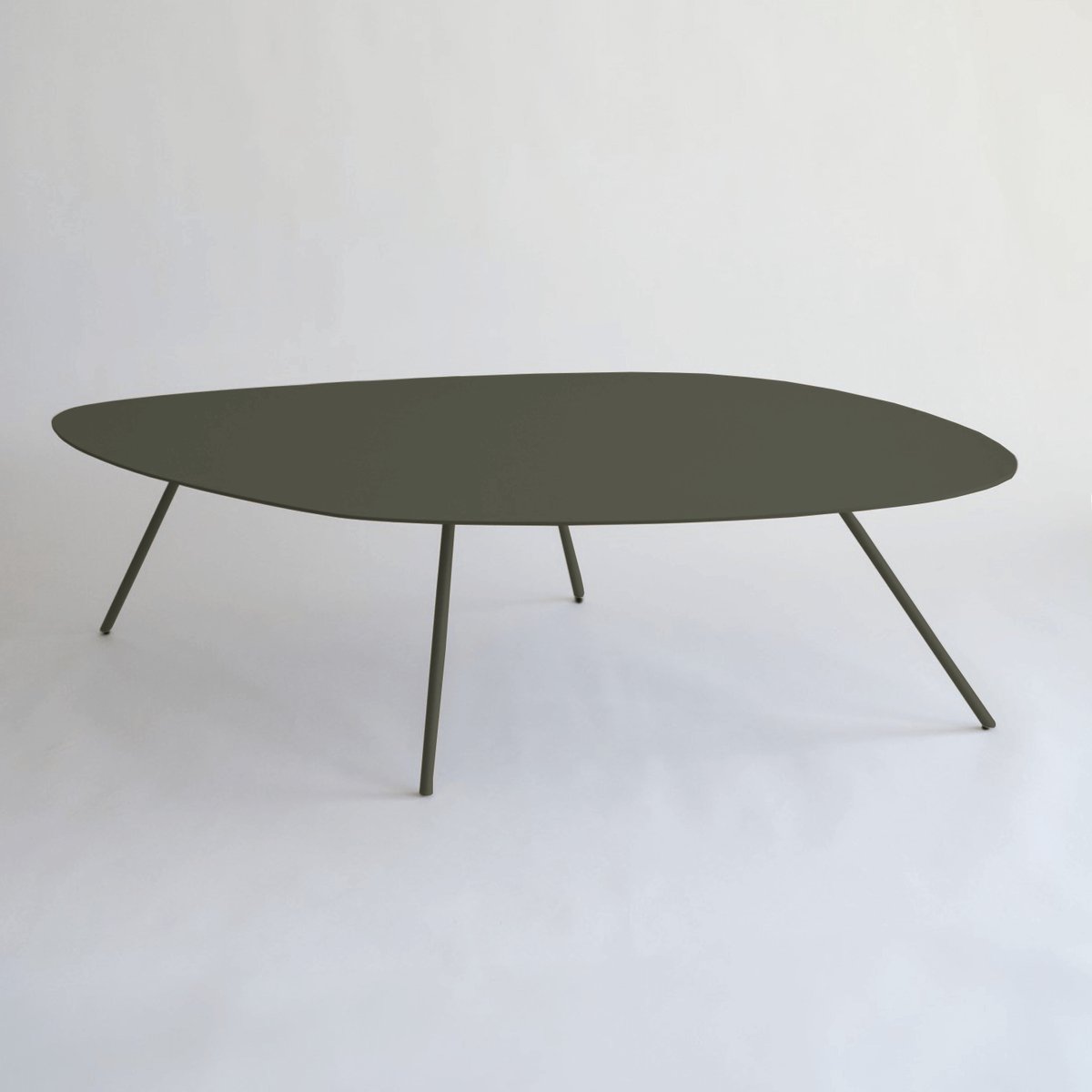 Salontafel Metaal Organische Vorm 40 cm – Modern Design – Rosemary Style 1 – Betongrijs – Sentimo