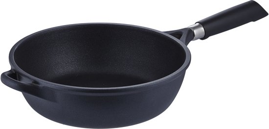 Pan - Crafond - Hapjespan met bakelite steel - Gas en vitrokeramisch vuur - 20 cm diameter - 7,5 cm hoog - inhoud 1,5L