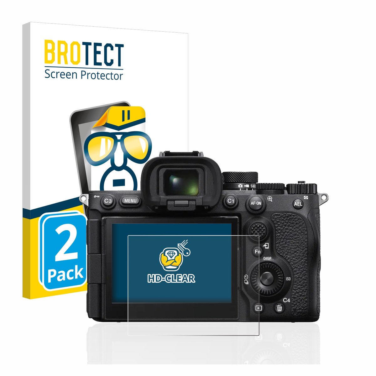 BROTECT - Screenprotector voor Sony Alpha 7R V / a7R V - Folie Beschermfolie transparant 2 Stuks