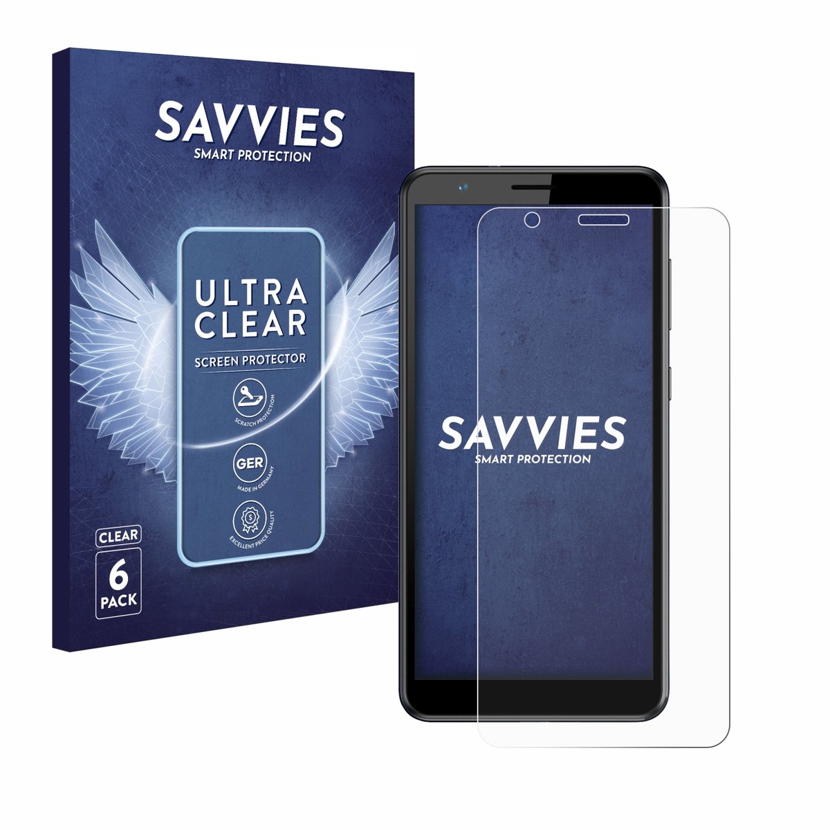 Savvies - Screenprotector voor ZTE Blade A31 - Folie Beschermfolie transparant 6 Stuks