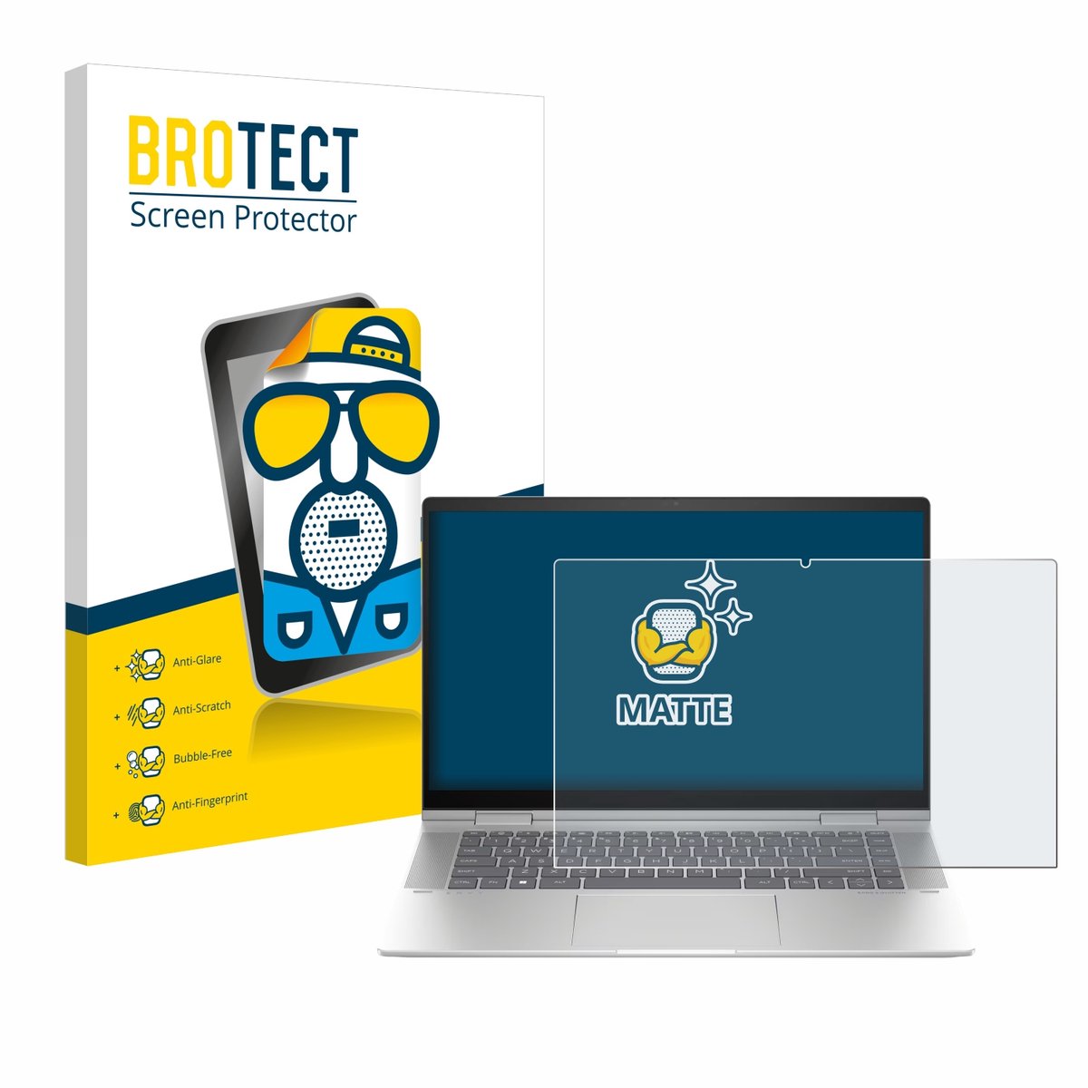 BROTECT - Screenprotector voor HP Envy x360 2-in-1 15-fx - Folie Beschermfolie matte