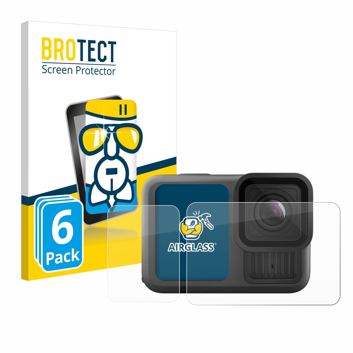 Screenprotector 6 Stuks voor GoPro Hero 13 Black Beschermglas transparant