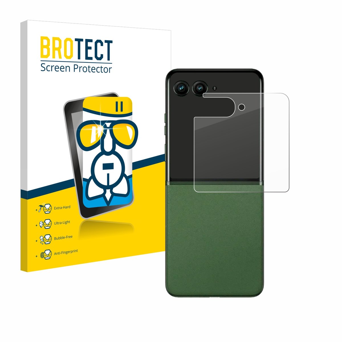 Screenprotector voor Motorola Razr 50 (Achterdisplay) Beschermglas transparant