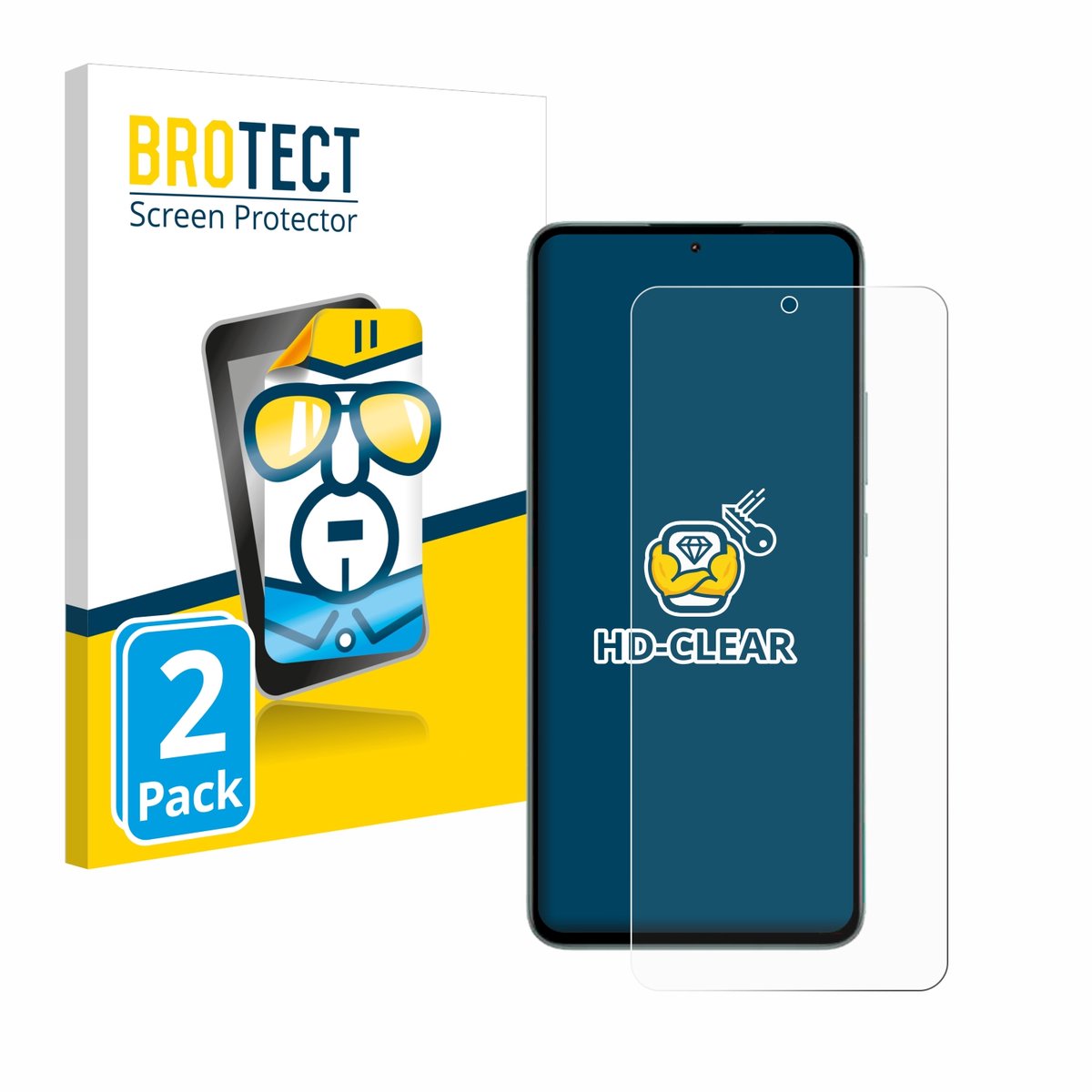 BROTECT - Screenprotector voor Xiaomi 13T - Folie Beschermfolie transparant 2 Stuks