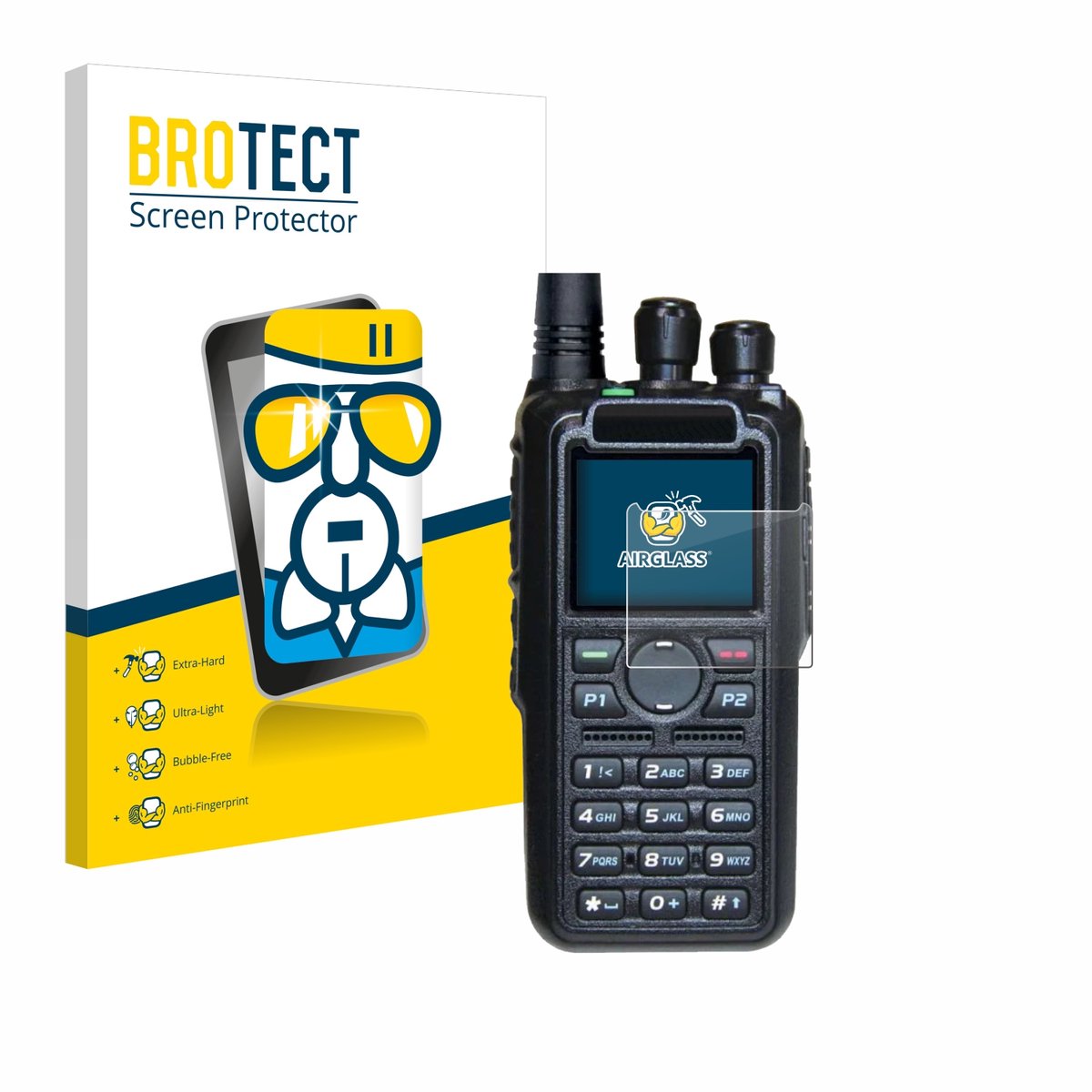 Screenprotector voor AnyTone AT-D878UV II Plus Beschermglas transparant