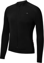 DANISH ENDURANCE Fietstrui voor Heren - Wielershirt - Lange Mouwen - Quick-Dry - Achterzakken - Zwart - Maat M