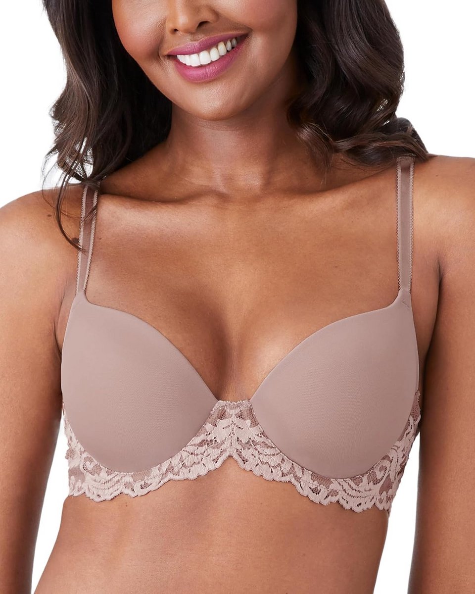 Comfortabele T-shirt Bh met Voorgevormde Cups en Diepe Halslijn
