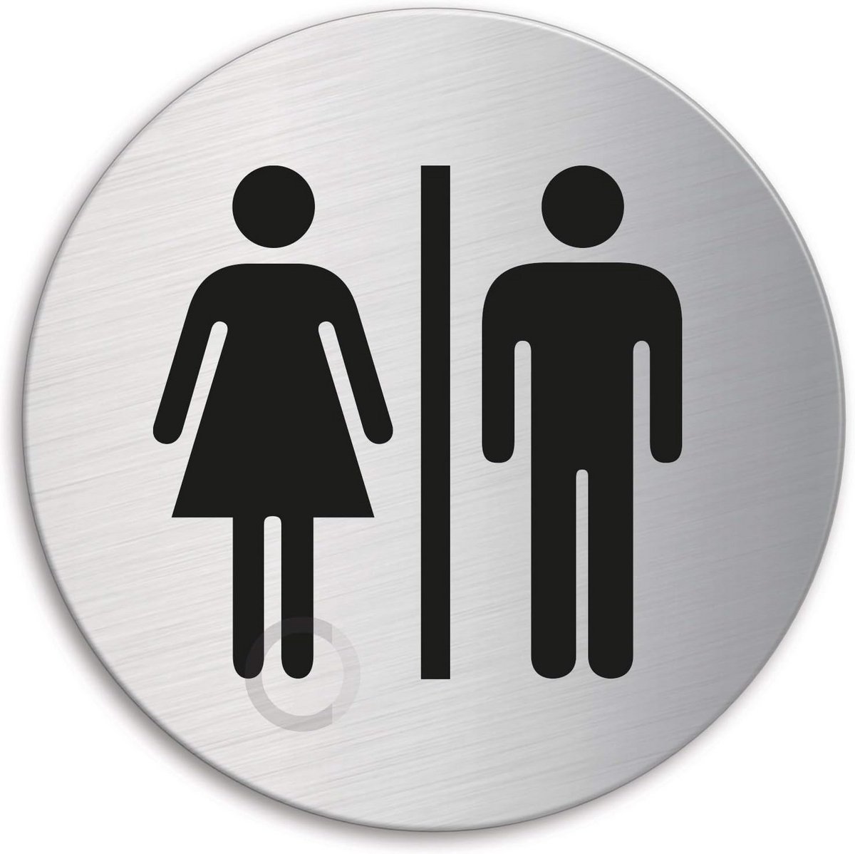 Rond Toiletbord Ronde Toiletpictogrammen RVS Zelfklevend WC Aanduiding