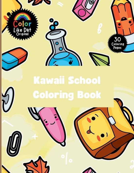 Kawaii School Coloring Book - cover