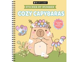 Brain Games - Sticker by Number- Brain Games - Sticker by Number: Cozy Capybaras