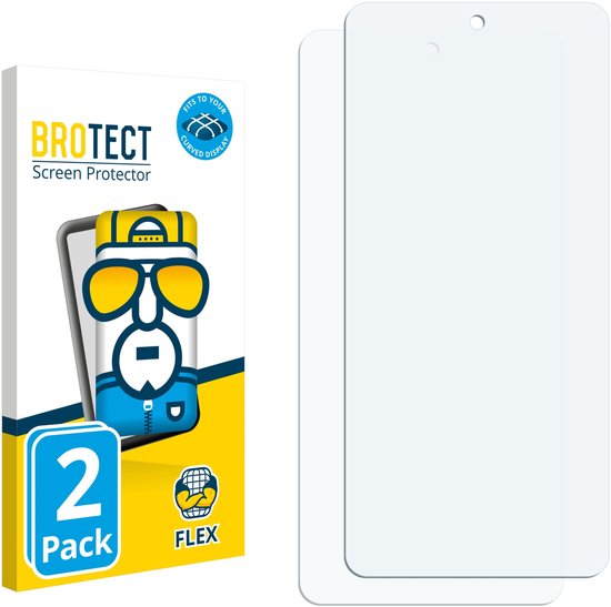 BROTECT - Protecteur d'écran pour Xiaomi Redmi Note 12 Pro 5G - Film de Protection Transparent Couverture Complète - (2 Pièces)