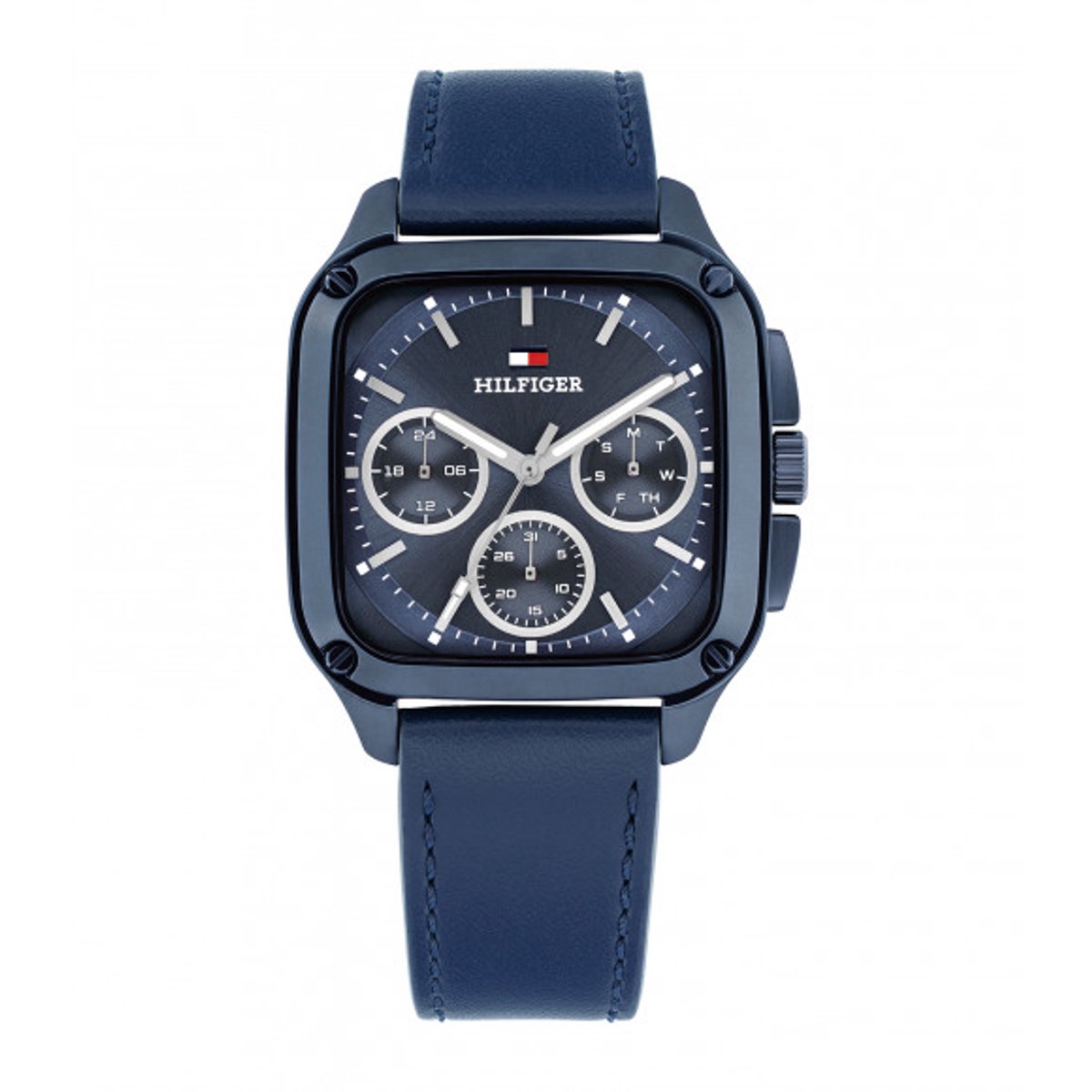 Tommy Hilfiger Herald Horloge 1792219, Blauwe Wijzerplaat, Blauwe Lederen Band