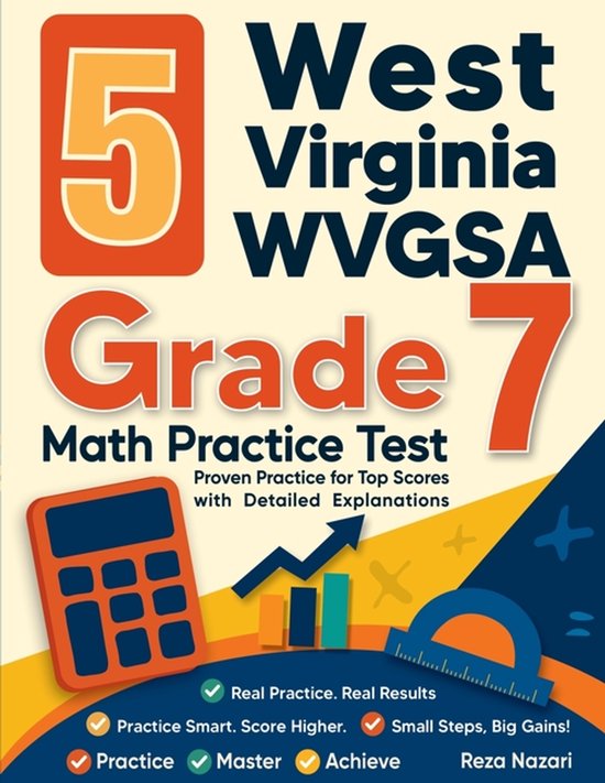 5 West Virginia WVGSA Grade 7 Math Practice Tests - cover