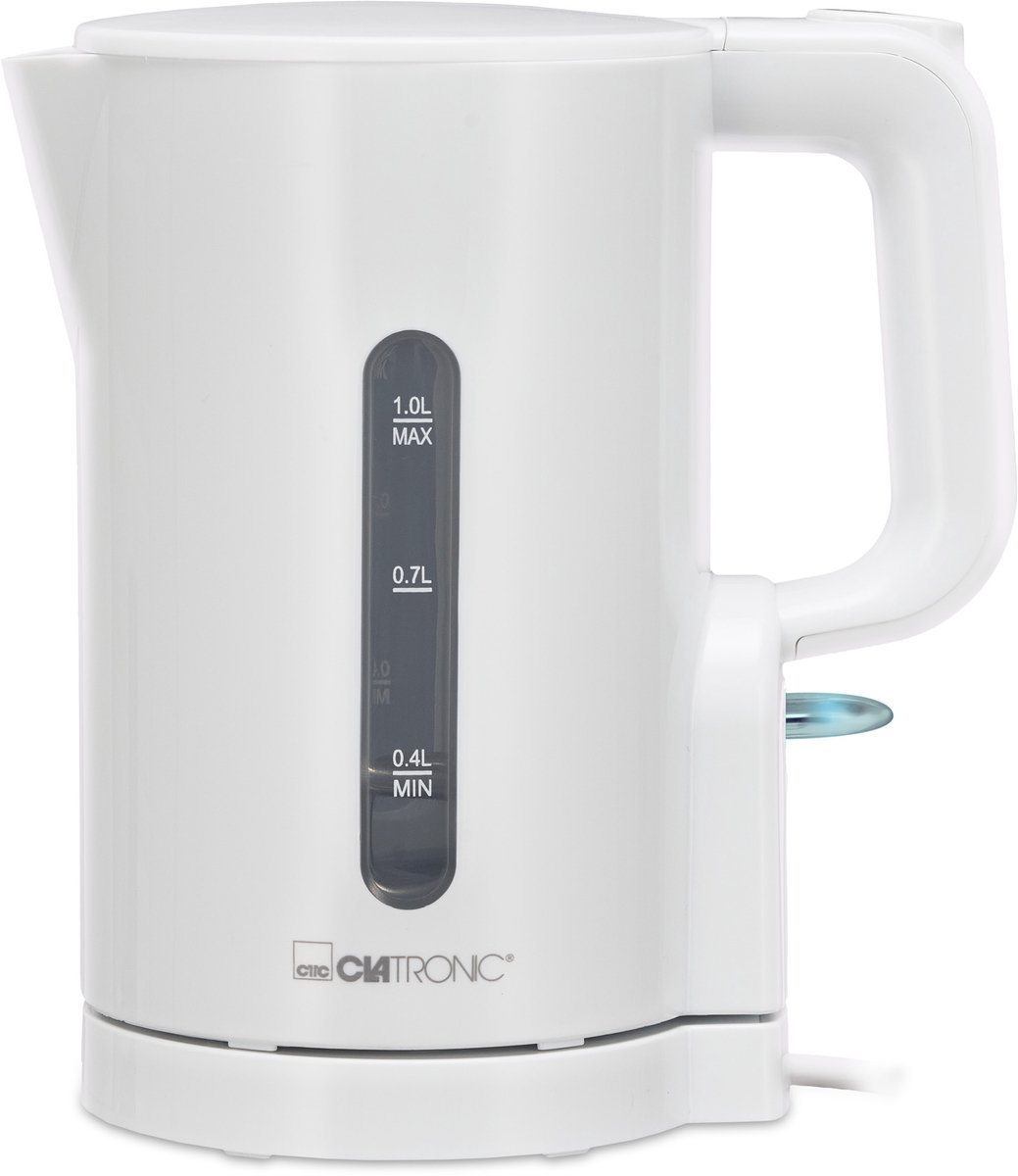Clatronic WK 3834 - Waterkoker - geschikt voor de Camping -1Liter -900W -Wit — afbeelding 4