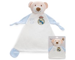 REAL MADRID™ - Baby Knuffeldoekje - Zachte Pluche Beer - Blauw