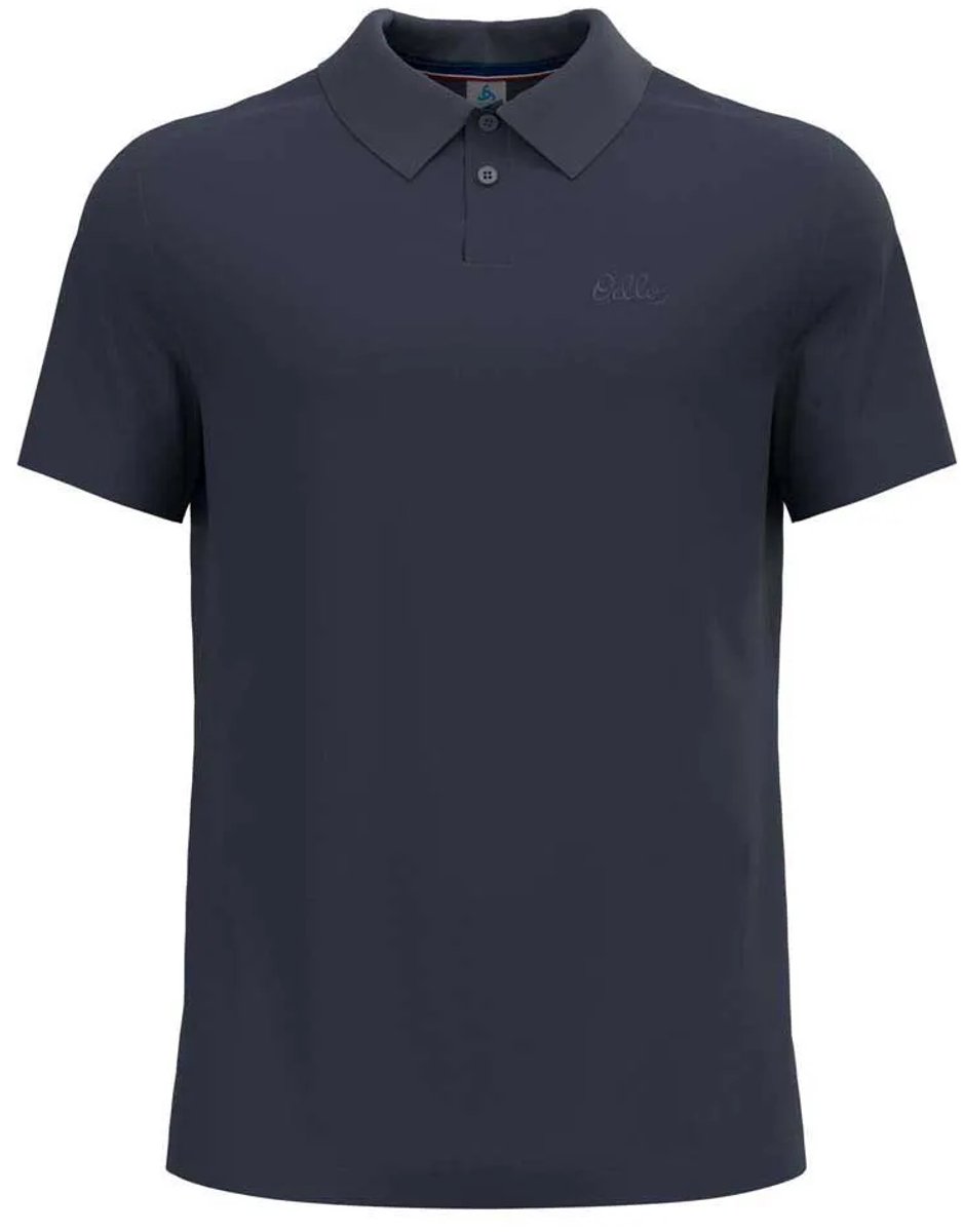 Odlo Essential Solid Korte Mouw Poloshirt Blauw S Man