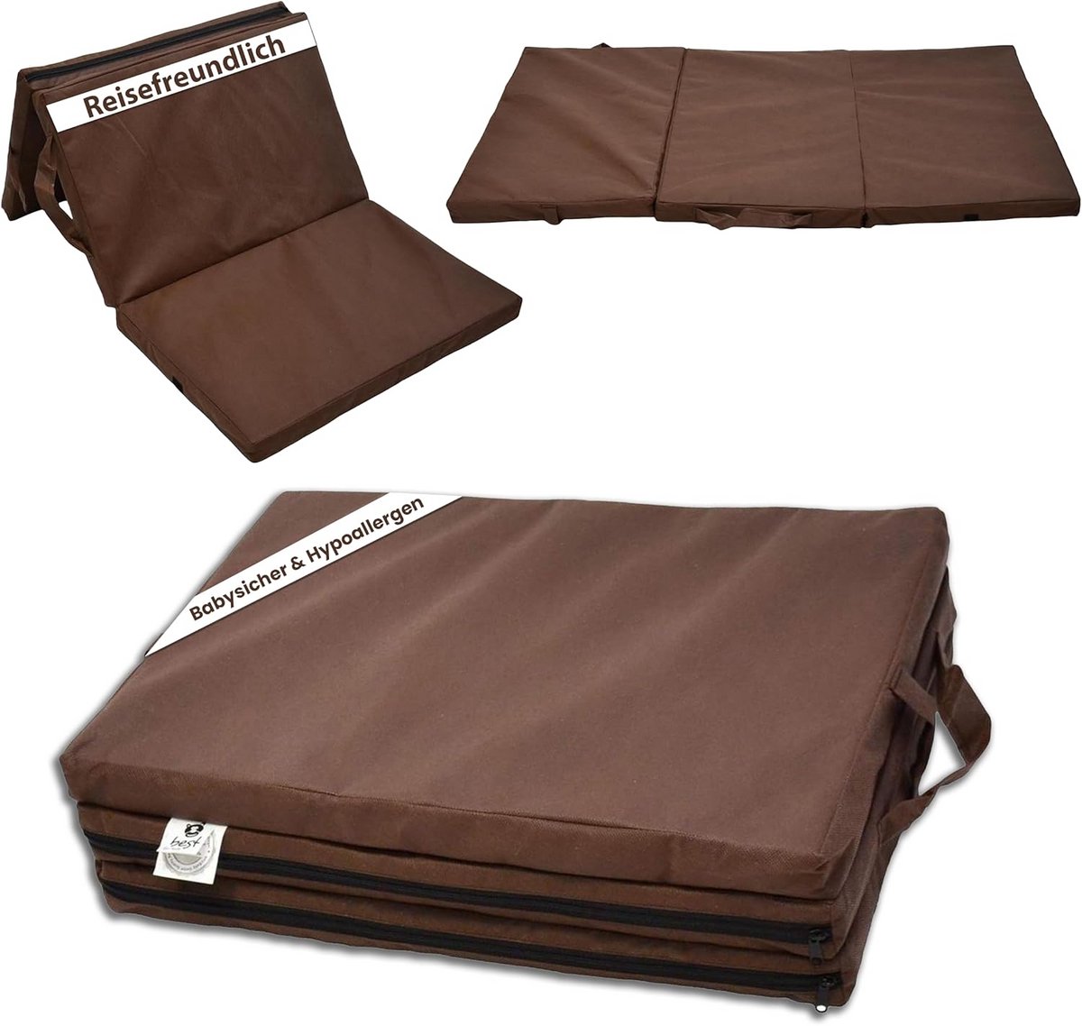 Inklapbaar Reiswieg Matras 120x60 cm - Comfortabel en Wasbaar