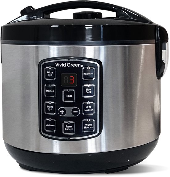 Rijstkoker met Stomer - 1.8L - Multicooker met Timer