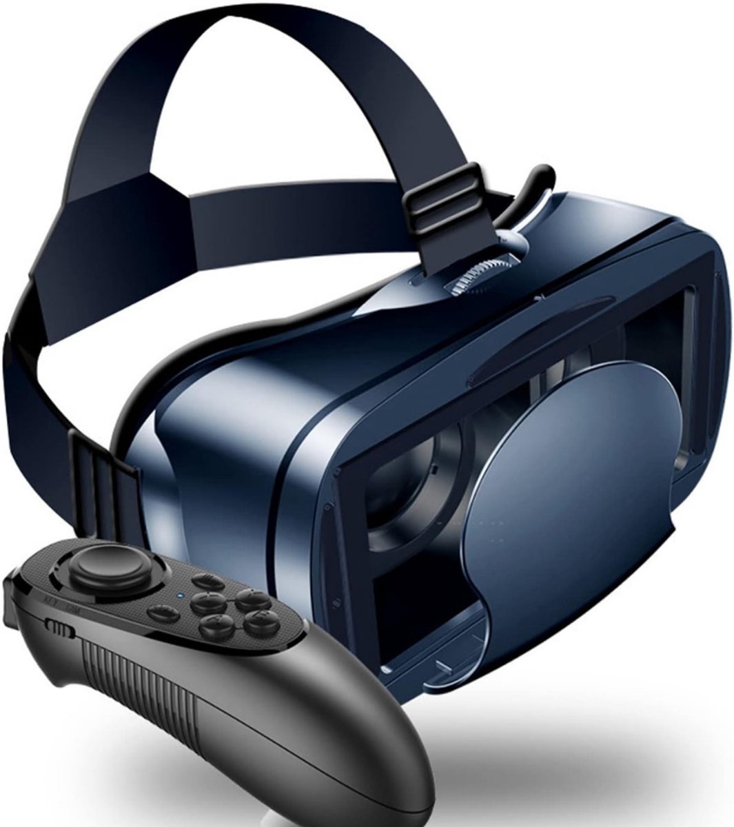 Zyrex® Virtual Reality Birl - VR Bril - VR Glasses - Android en iOS - Blauw- ‎26 x 18x 12cm; 430 g