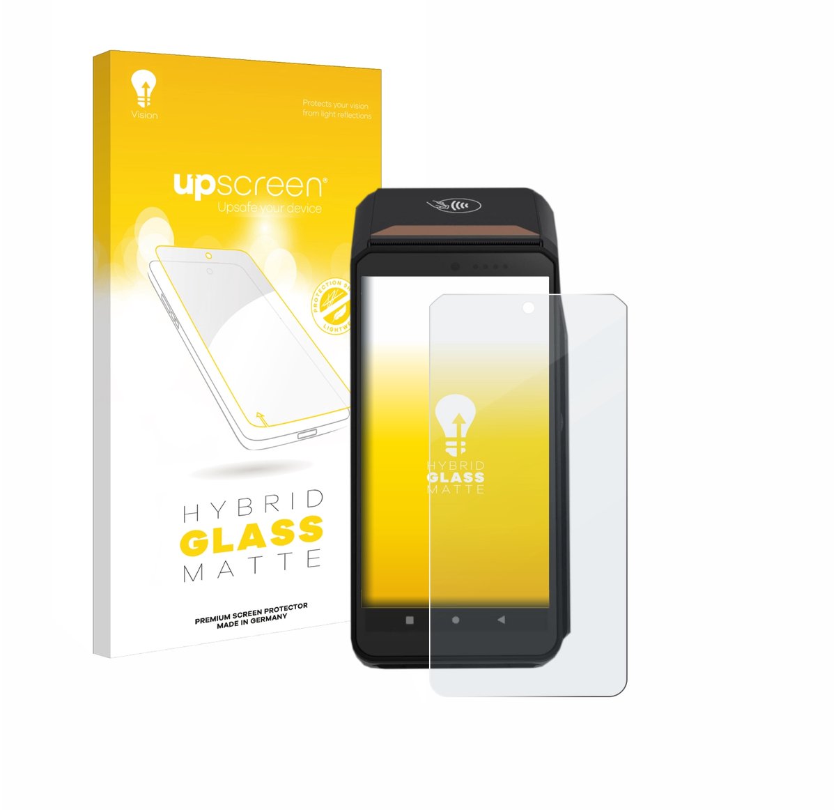 upscreen - Screenprotector voor ingenico Axium DX8000 - Folie Beschermfolie Beschermglas matte