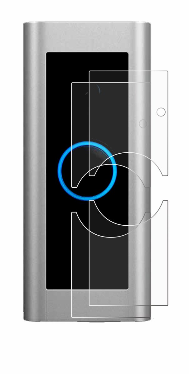 BROTECT - Screenprotector voor Ring Video Doorbell Pro 2 - Folie Beschermfolie transparant 2 Stuks – foto 5