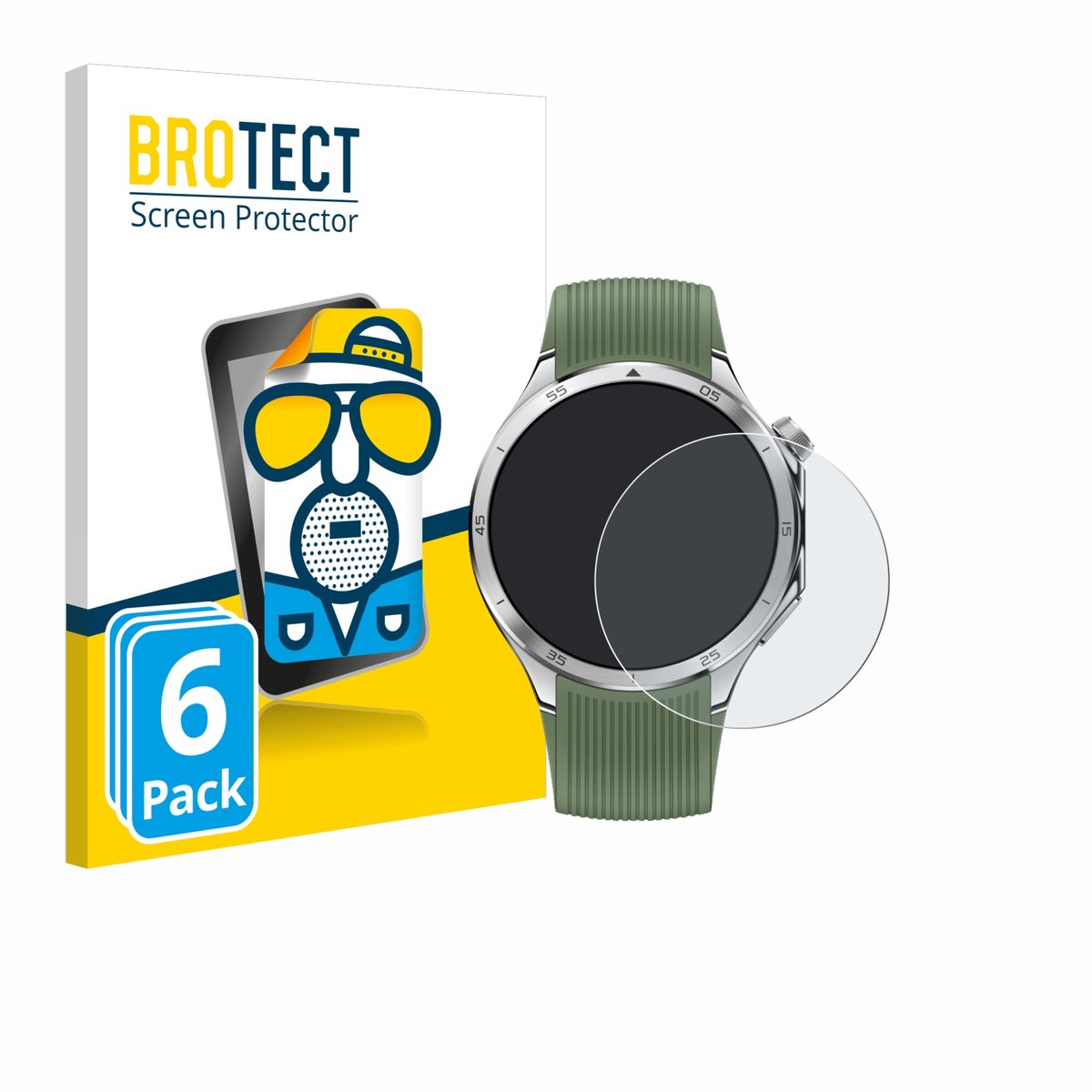 BROTECT - Screenprotector voor OnePlus Watch 3 - Folie Beschermfolie matte 6 Stuks